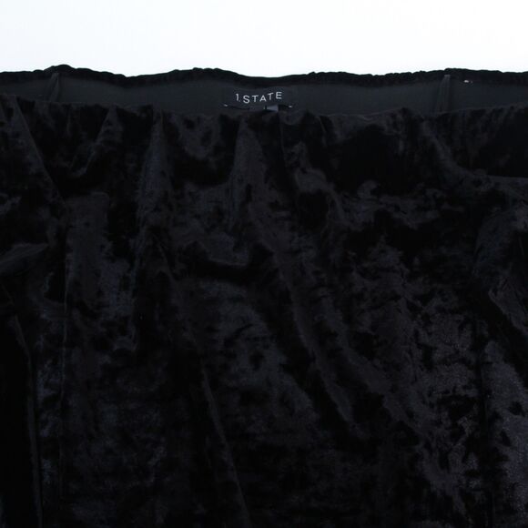 1.State Womens Velvet Off-Shoulder Black Bell Sleeve Classic Comfort Top, Small - Picture 7 of 13